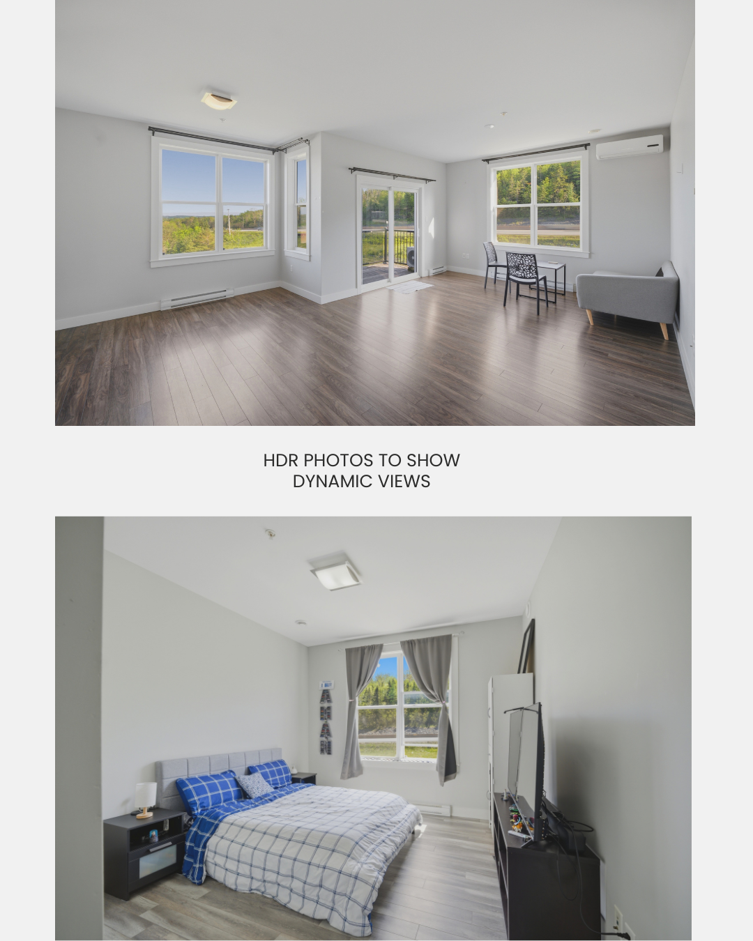 HDR photo samples showing balanced window and interior light
